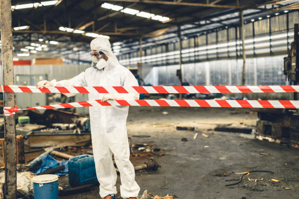 Professional Biohazard Cleanup technician working in Hartsfield, GA